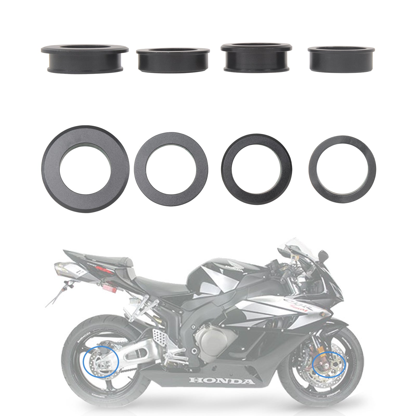 RaceReady Honda CBR1000RR 2004-2007 Captive Wheel Spacers